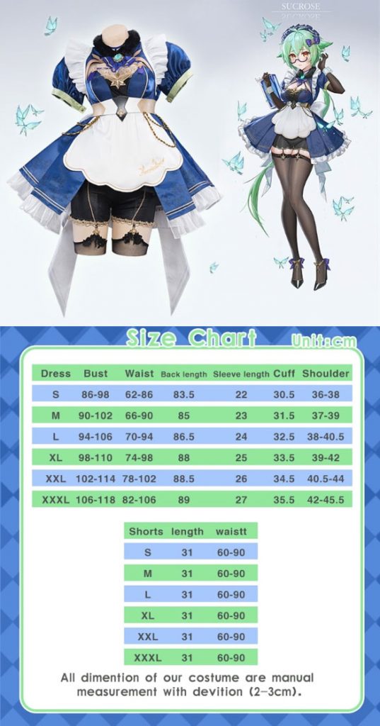 Genshin Impact Sucrose Maid Ver Cosplay Costume - Rehney